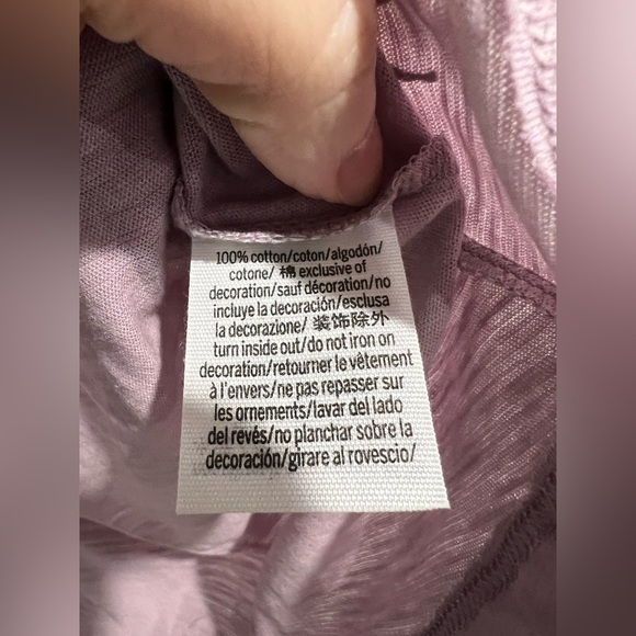 NEW NIP VS Victoria secret PINK shirt light mauve purple v-neck L large - Picture 5 of 6